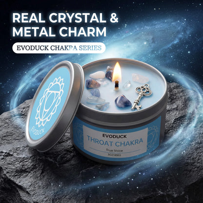 Throat Chakra Peppermint Scented Candle – Spiritual Healing Gift Box for Women & Men | Valentine’s, Birthday & Anniversary