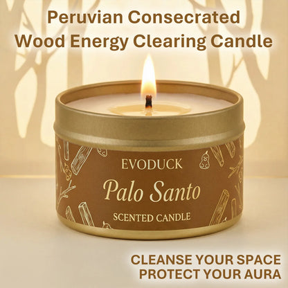 Premium Palo Santo Scented Candle – Energy Cleansing & Meditation Gift for Women