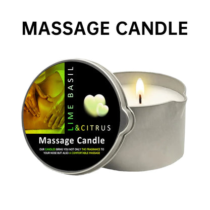 Rose Scented Massage Oil Candle 2oz – Aromatherapy Home Spa Relaxation
