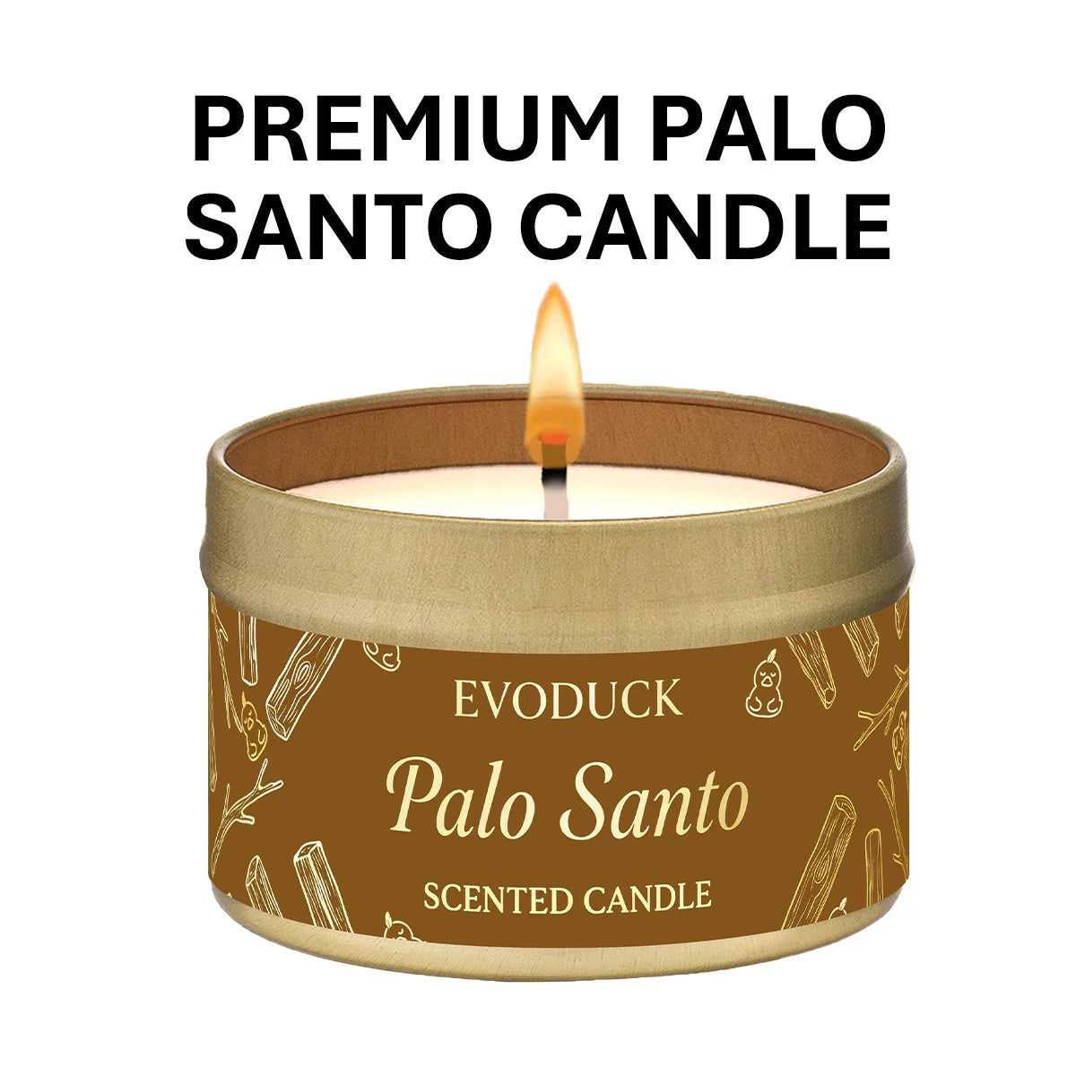 Premium Palo Santo Scented Candle – Energy Cleansing & Meditation Gift for Women