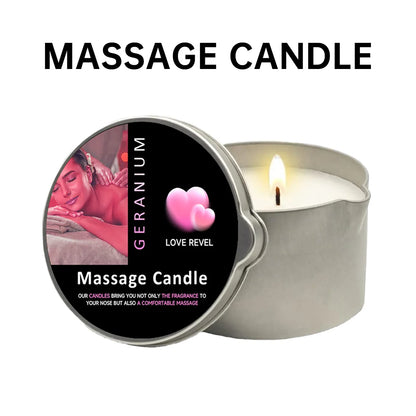 Rose Scented Massage Oil Candle 2oz – Aromatherapy Home Spa Relaxation
