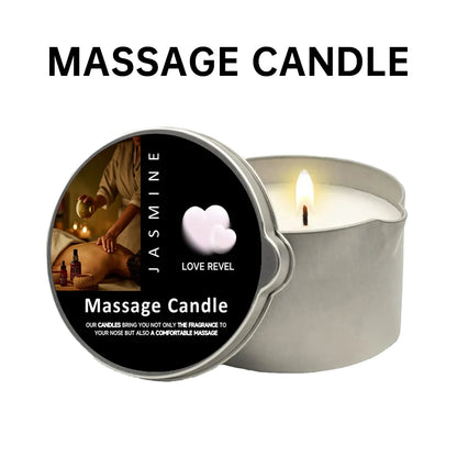 Rose Scented Massage Oil Candle 2oz – Aromatherapy Home Spa Relaxation