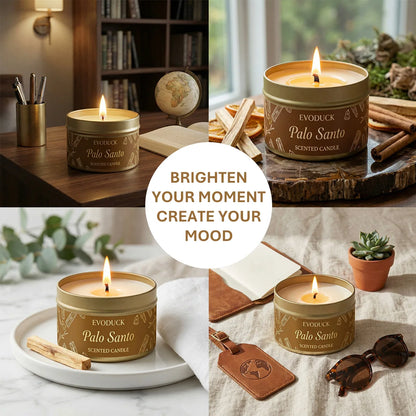 Premium Palo Santo Scented Candle – Energy Cleansing & Meditation Gift for Women