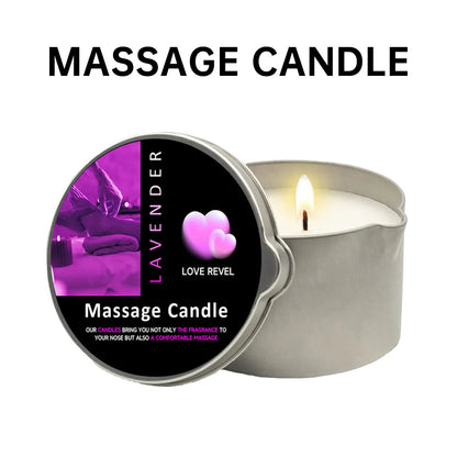 Rose Scented Massage Oil Candle 2oz – Aromatherapy Home Spa Relaxation