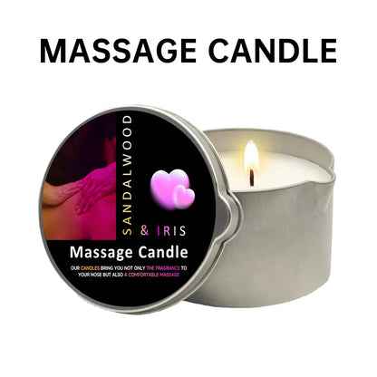 Rose Scented Massage Oil Candle 2oz – Aromatherapy Home Spa Relaxation