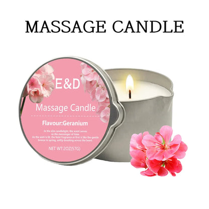 Rose Scented Massage Oil Candle 2oz – Aromatherapy Home Spa Relaxation