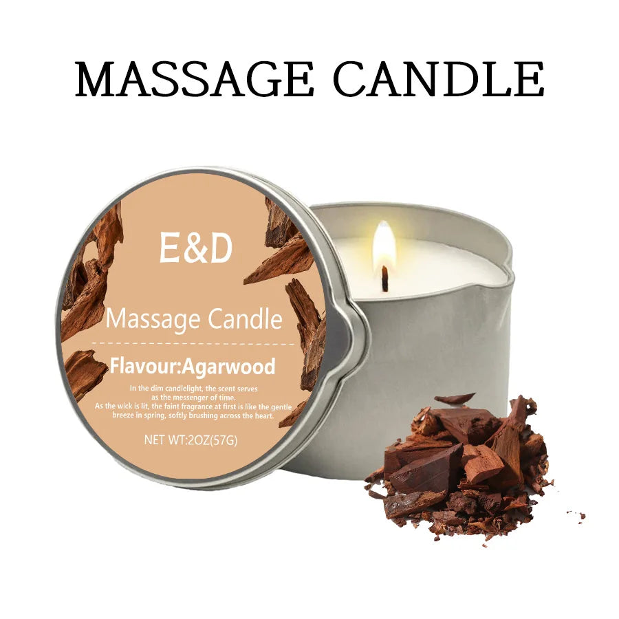 Rose Scented Massage Oil Candle 2oz – Aromatherapy Home Spa Relaxation