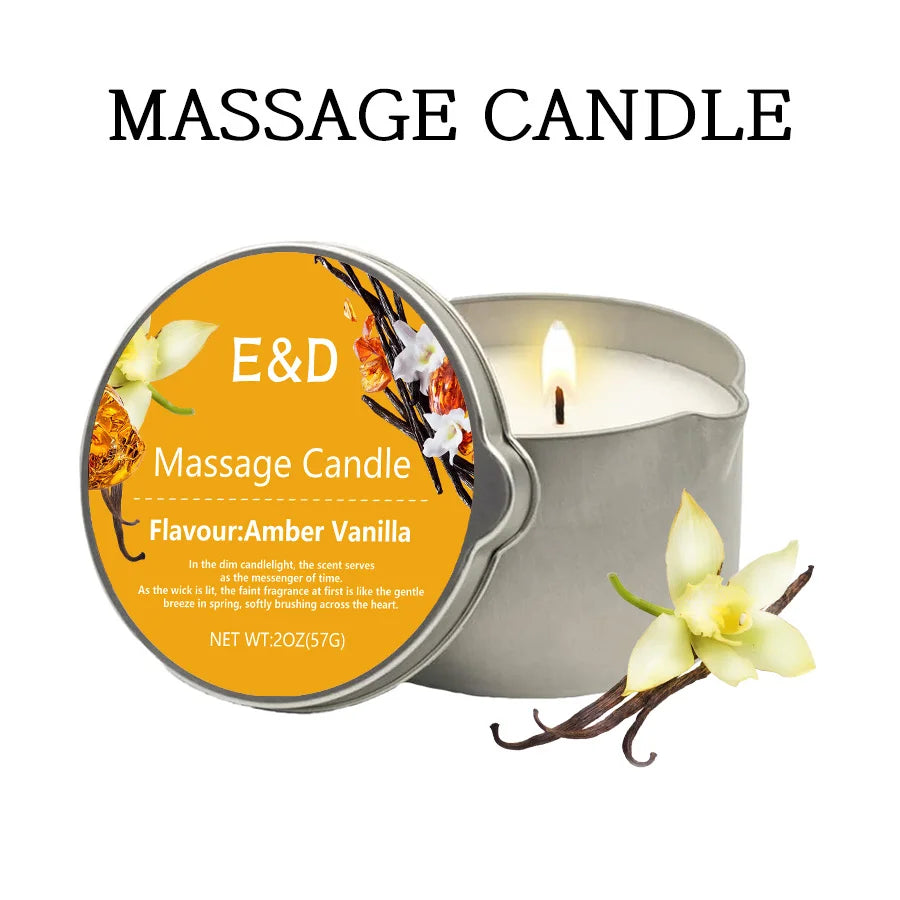 Rose Scented Massage Oil Candle 2oz – Aromatherapy Home Spa Relaxation