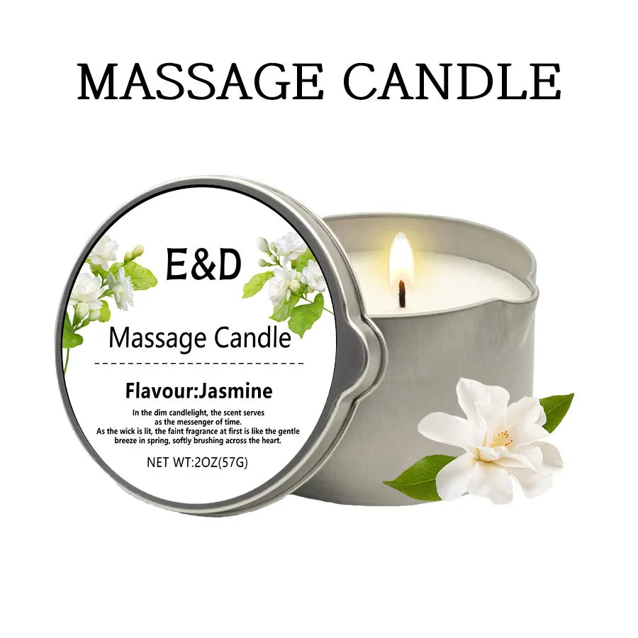 Rose Scented Massage Oil Candle 2oz – Aromatherapy Home Spa Relaxation