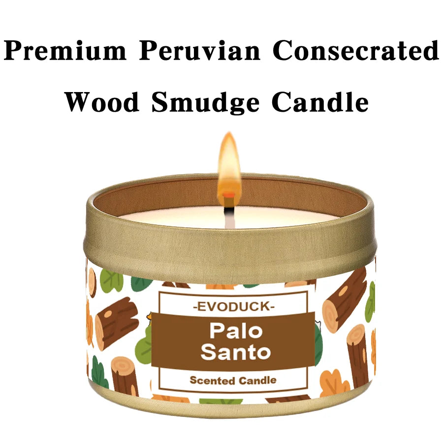 Premium Palo Santo Scented Candle – Energy Cleansing & Meditation Gift for Women