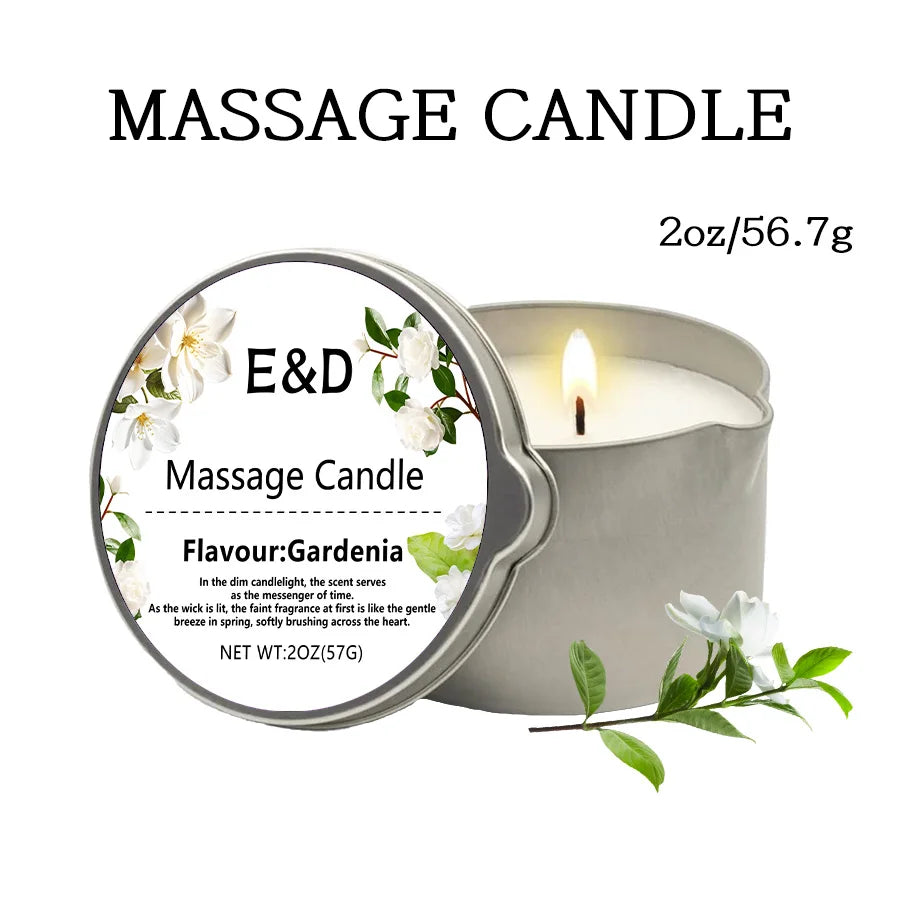 Rose Scented Massage Oil Candle 2oz – Aromatherapy Home Spa Relaxation