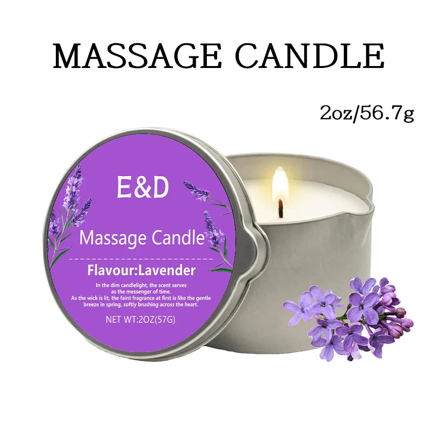 Rose Scented Massage Oil Candle 2oz – Aromatherapy Home Spa Relaxation