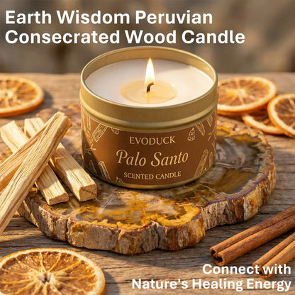 Premium Palo Santo Scented Candle – Energy Cleansing & Meditation Gift for Women