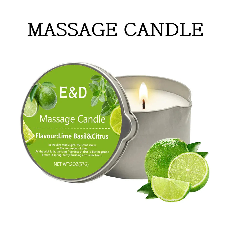 Rose Scented Massage Oil Candle 2oz – Aromatherapy Home Spa Relaxation