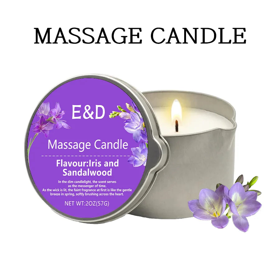 Rose Scented Massage Oil Candle 2oz – Aromatherapy Home Spa Relaxation